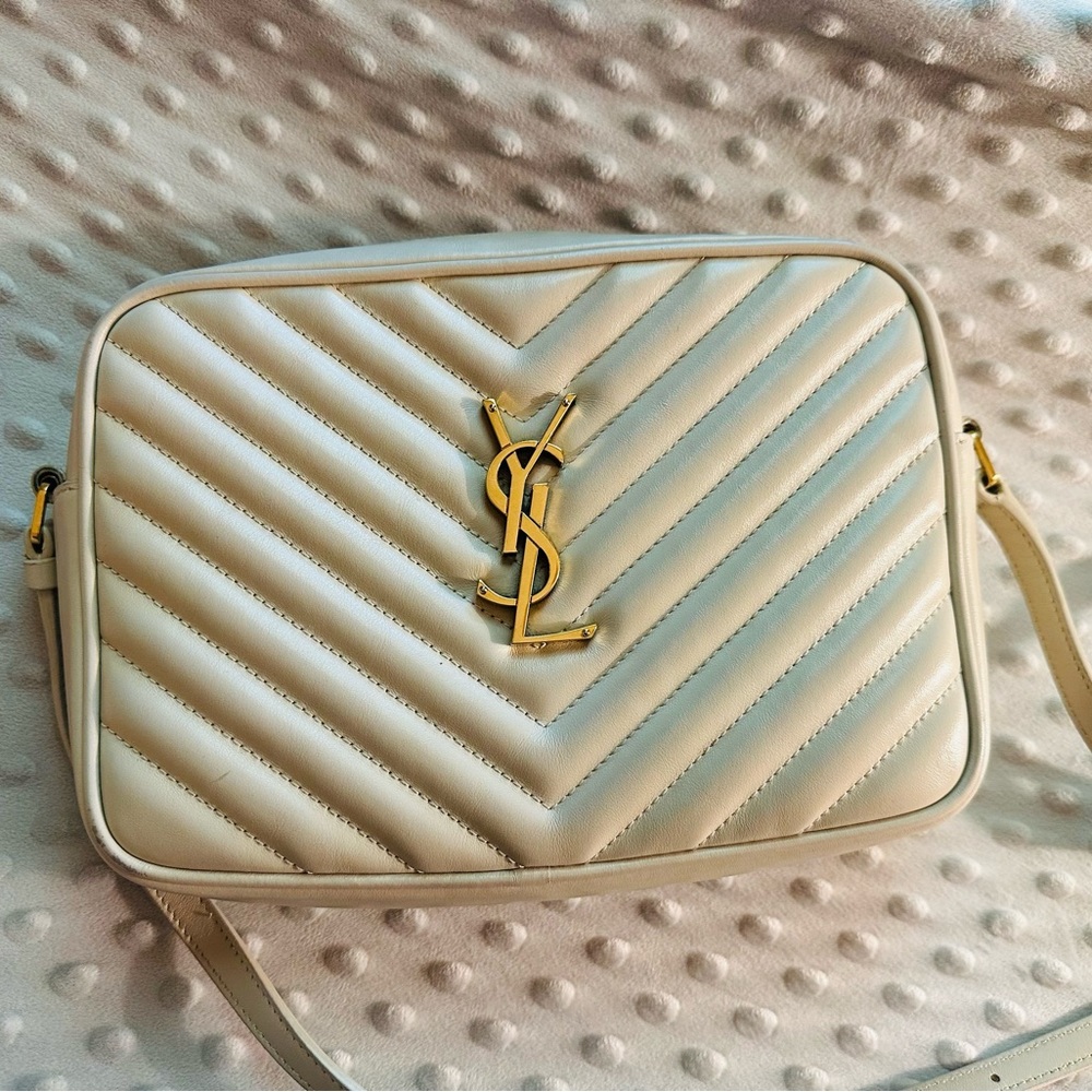 Lou Medium YSL Quilted Camera Crossbody Bag with Pocket